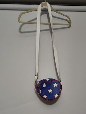 Mad Love Blue Star Heart Crossbody with White Strap